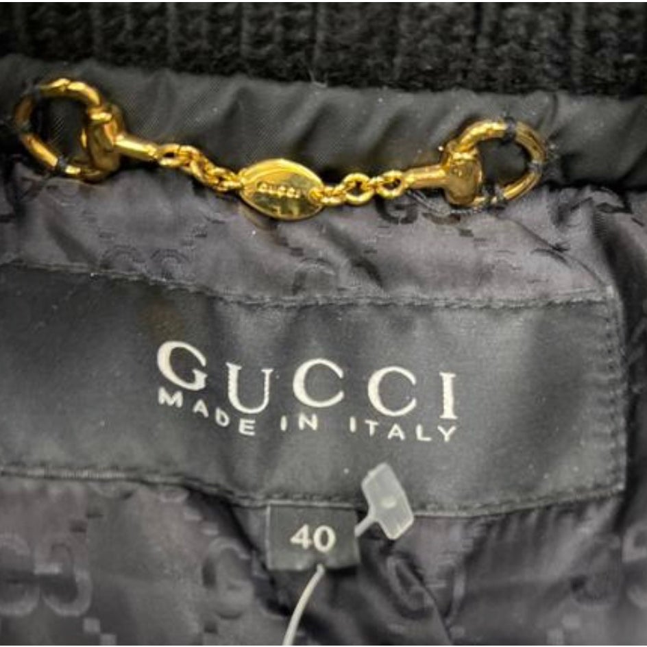 Gucci Black Fitted Jacket Sz.40 Pre-owned