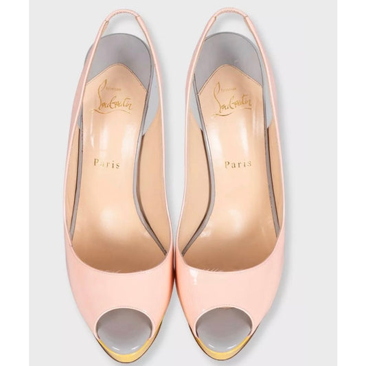 Christian Louboutin Multi-Color Leather Slingbacks Sz.40 pre-owned
