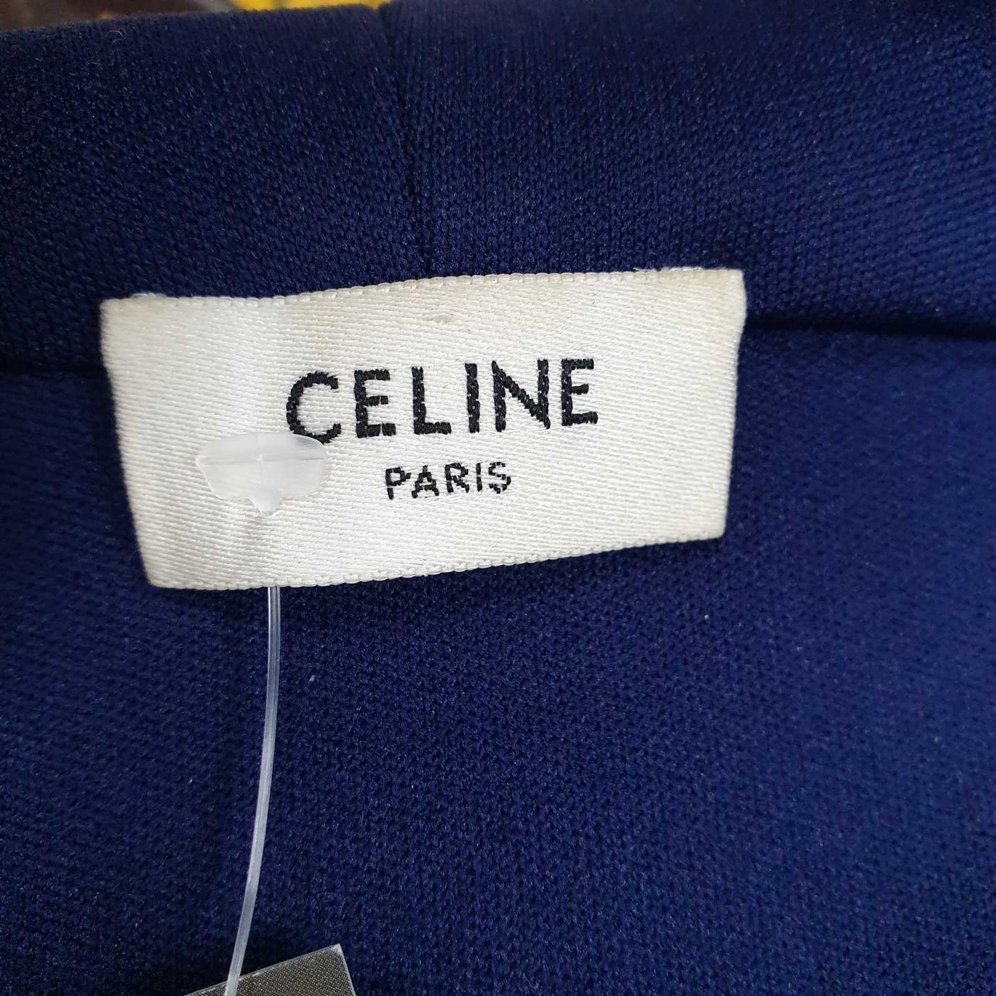 Celine Blue Triomphe Logo Bomber Jacket - Size XS pre-owned