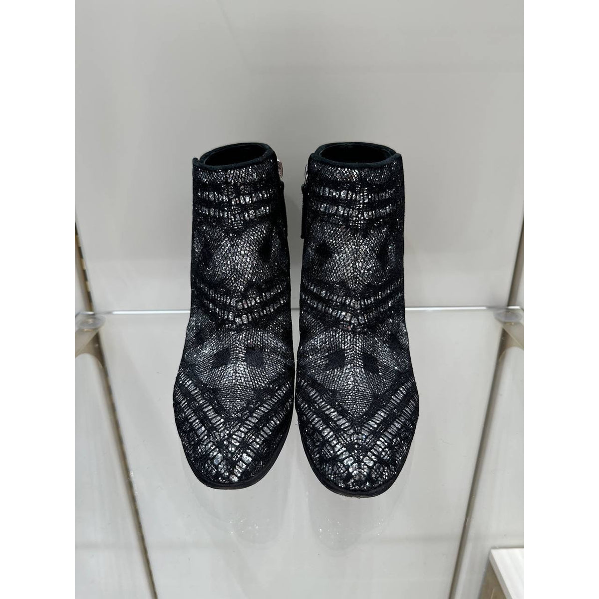 Giuseppe Zanotti Black Textured Ankle Boots Sz.36 Pre-owned