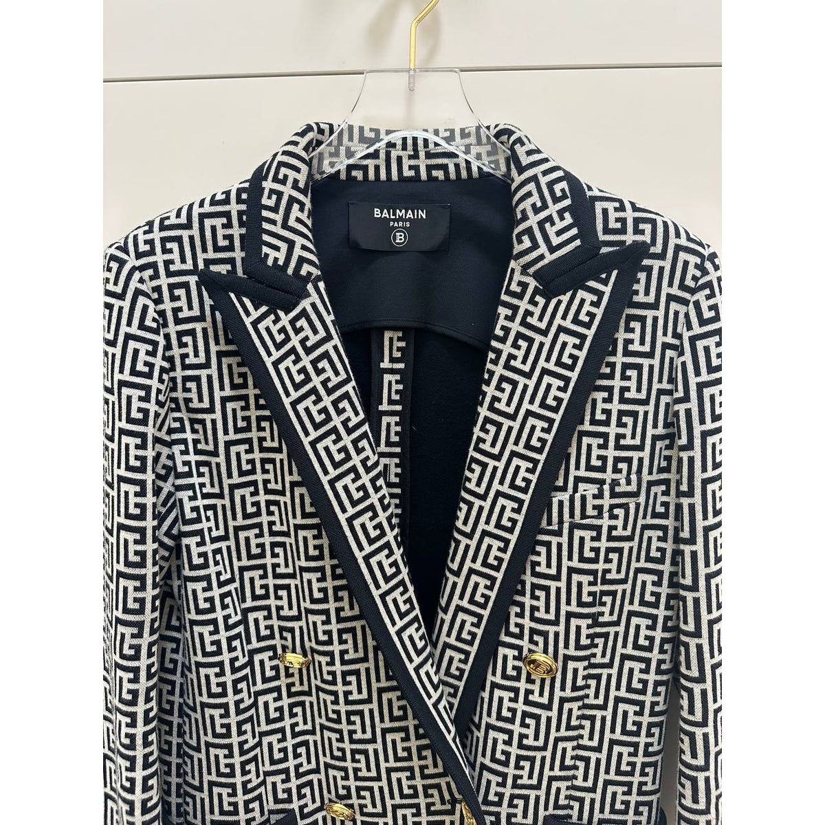 Balmain PB Labyrinth Monogram Blazer  Sz.36 Pre-owned
