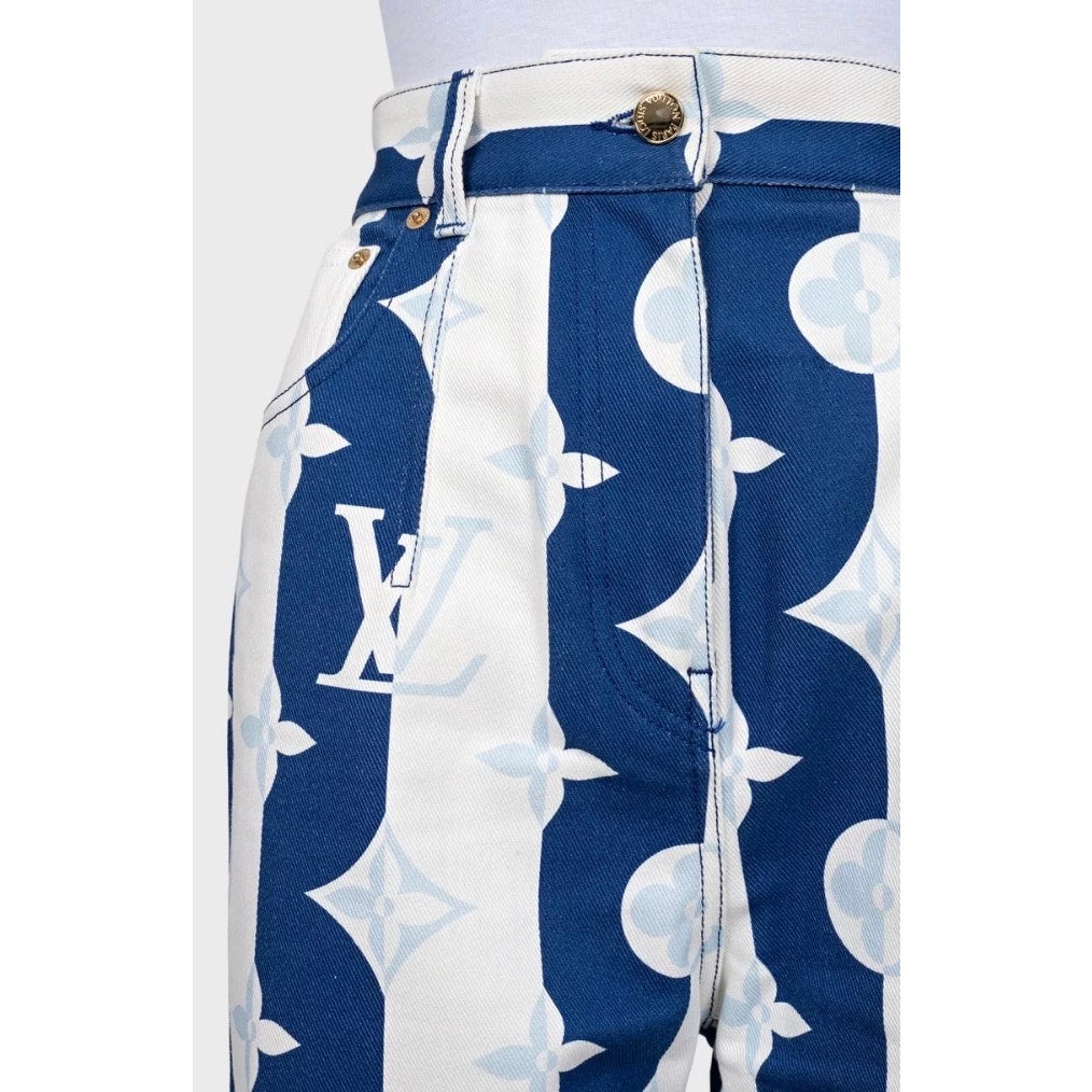 Louis Vuitton Monogram Striped Tapered Jeans - FR42/M Pre-owned