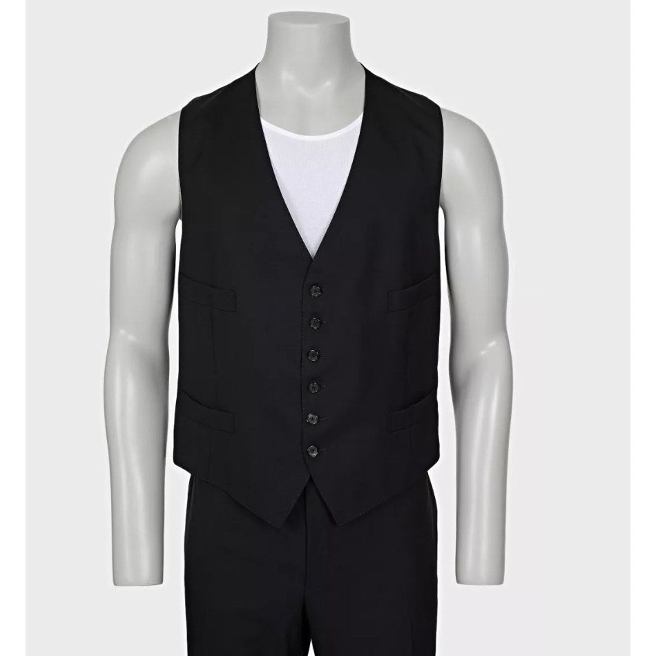 Tom Ford Men’s Black Three-Piece Wool Suit IT58 4XL Pre-owned