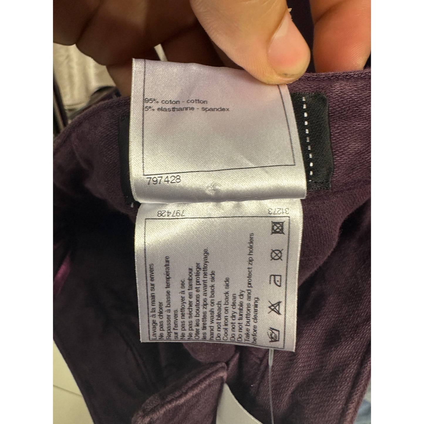 Chanel Purple Mid-Rise Skinny Jeans Sz.36 Pre-owned