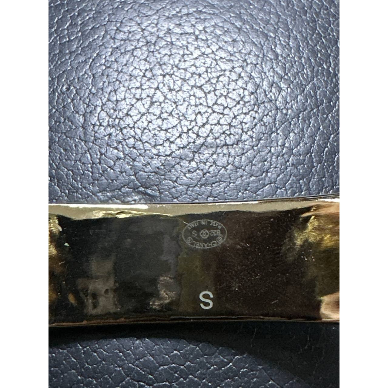 Chanel 22S Logo Enamel Gold Tone Cuff Bracelet S Pre-owned