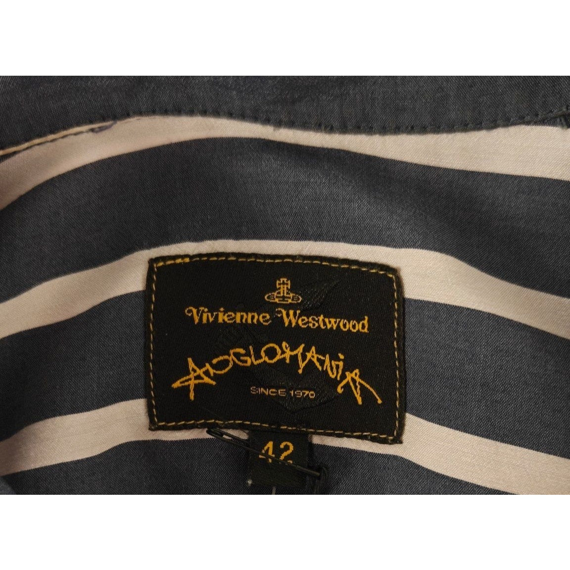 Vivienne Westwood Striped Oversize Viscose Blend Shirt Sz.42/M Pre-owned