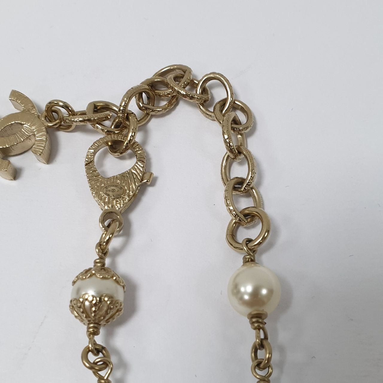 Chanel B19 Aquamarine Resin & Pearls Necklace Pre-owned