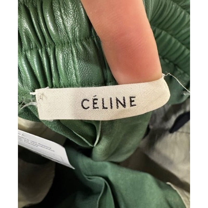Celine Green Leather Shorts Sz. M Pre-owned