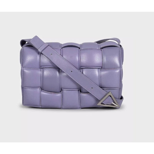 Bottega Veneta Purple Cassette Leather Shoulder Bag Pre-owned