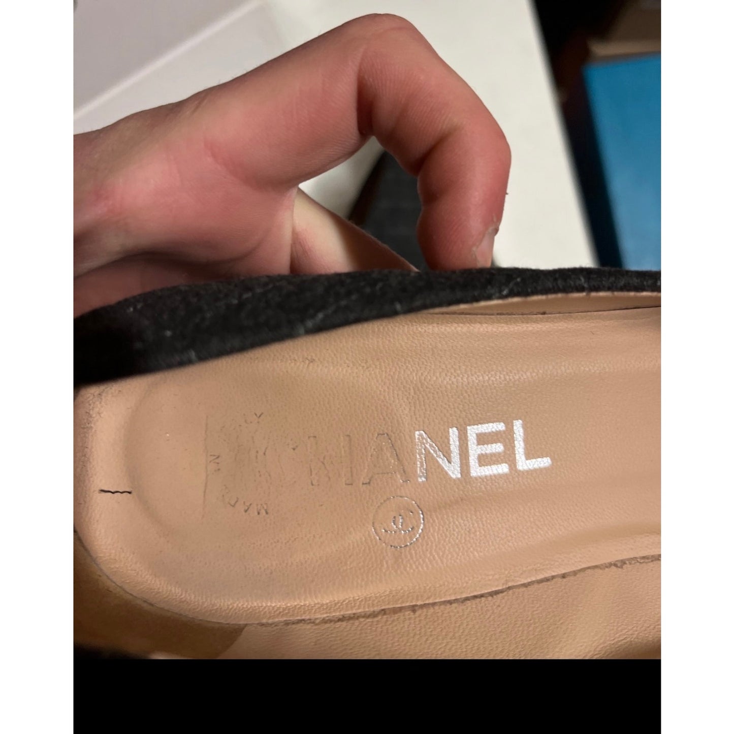 Chanel Gray Textile Rose Pumps  Sz 38 pre-owned