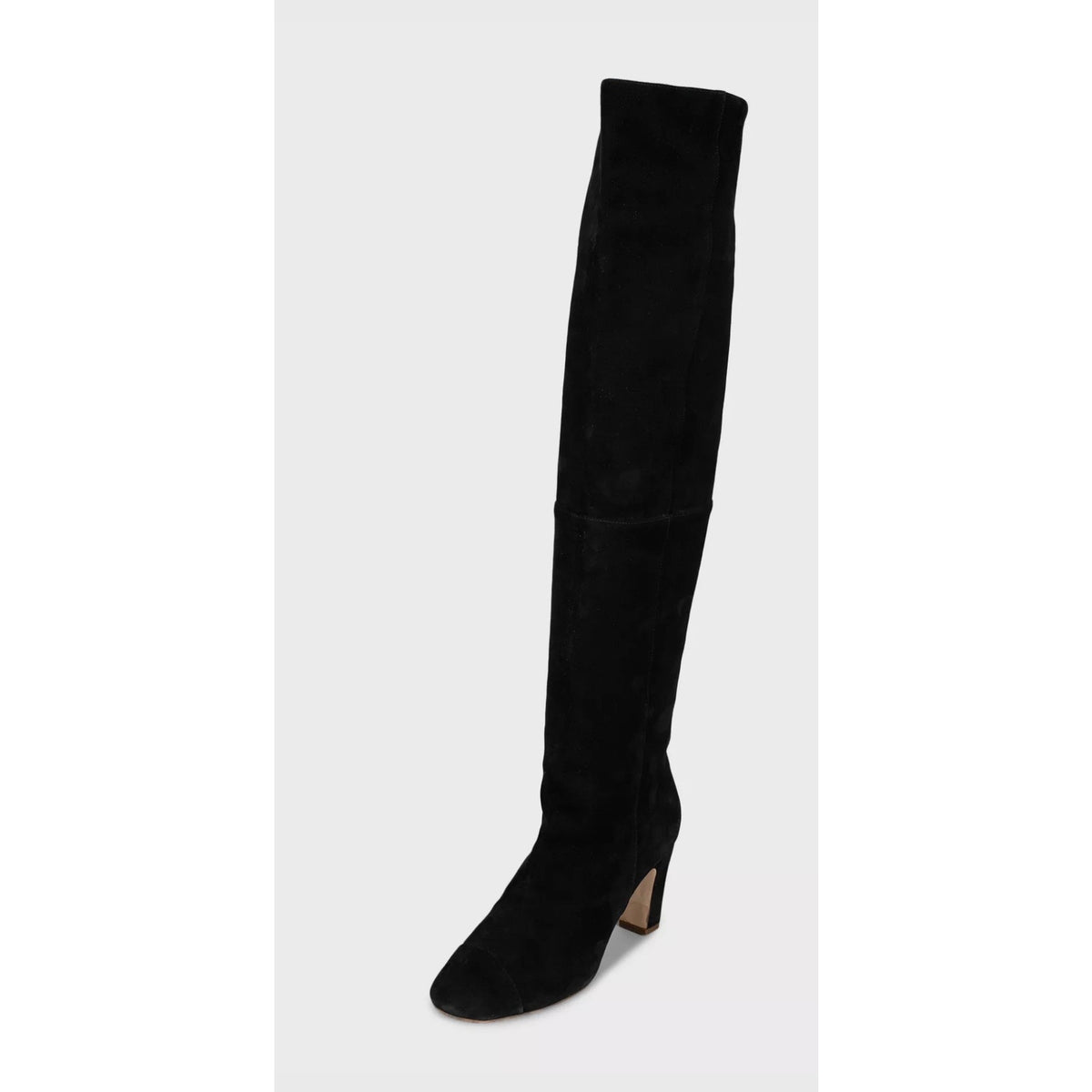 CHANEL Black Suede Over-the-Knee Boots EU 38 pre-owned