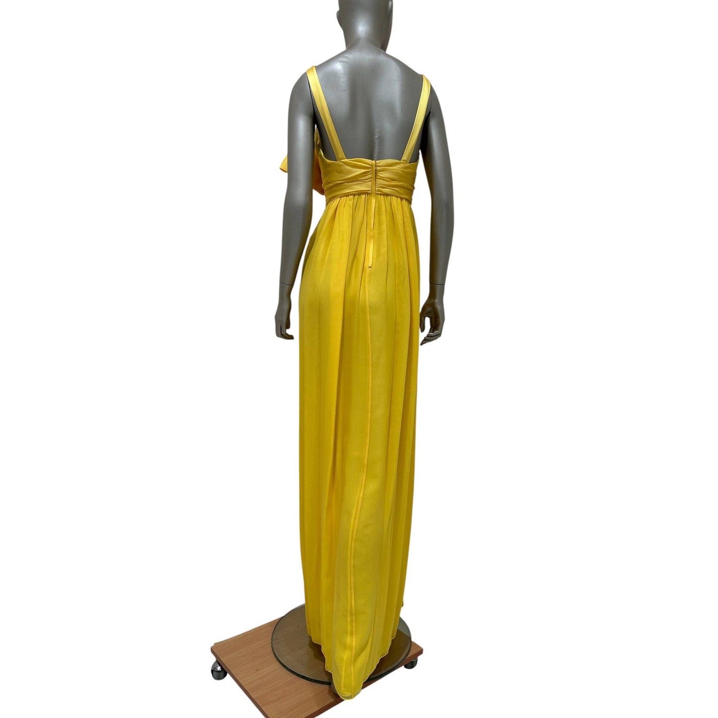 Dolce & Gabbana Yellow Silk Bow Maxi Dress Sz.38 Pre-owned