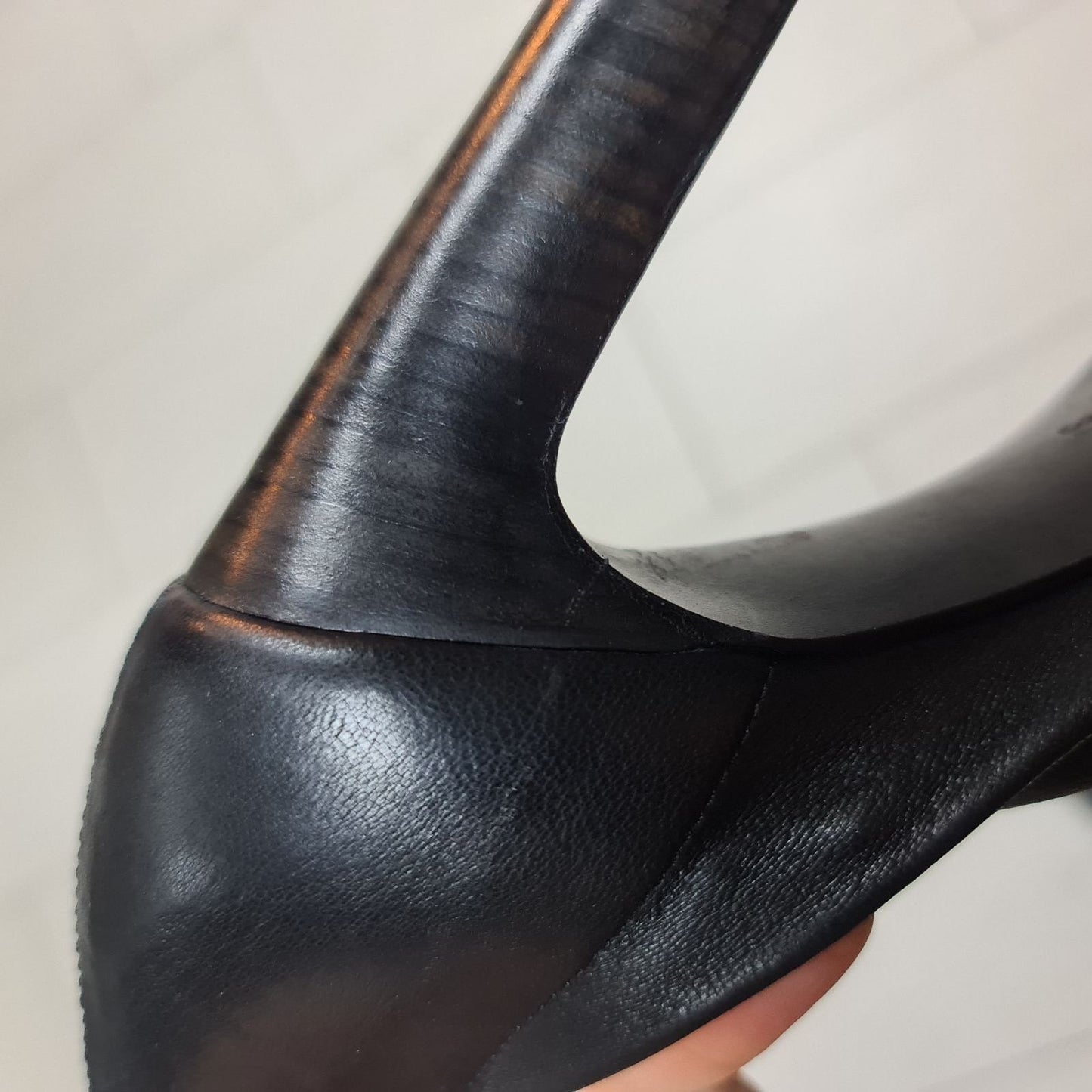 RICK OWENS Gathered Stretch-Leather Ankle Boots - Size 37 pre-owned