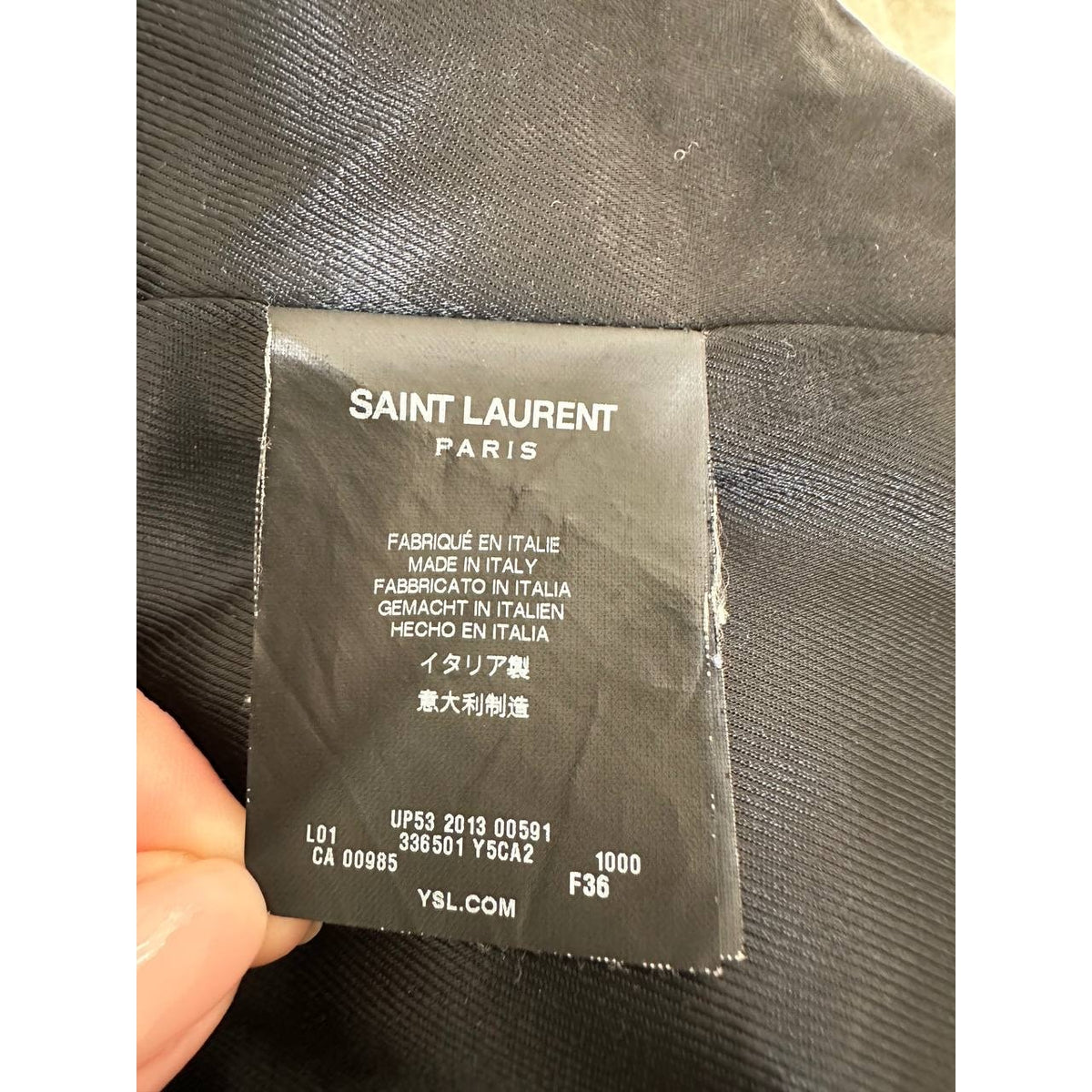 Iconic Saint Laurent L01 Classic Leather Motorcycle Jacket Sz.36 Pre-owned