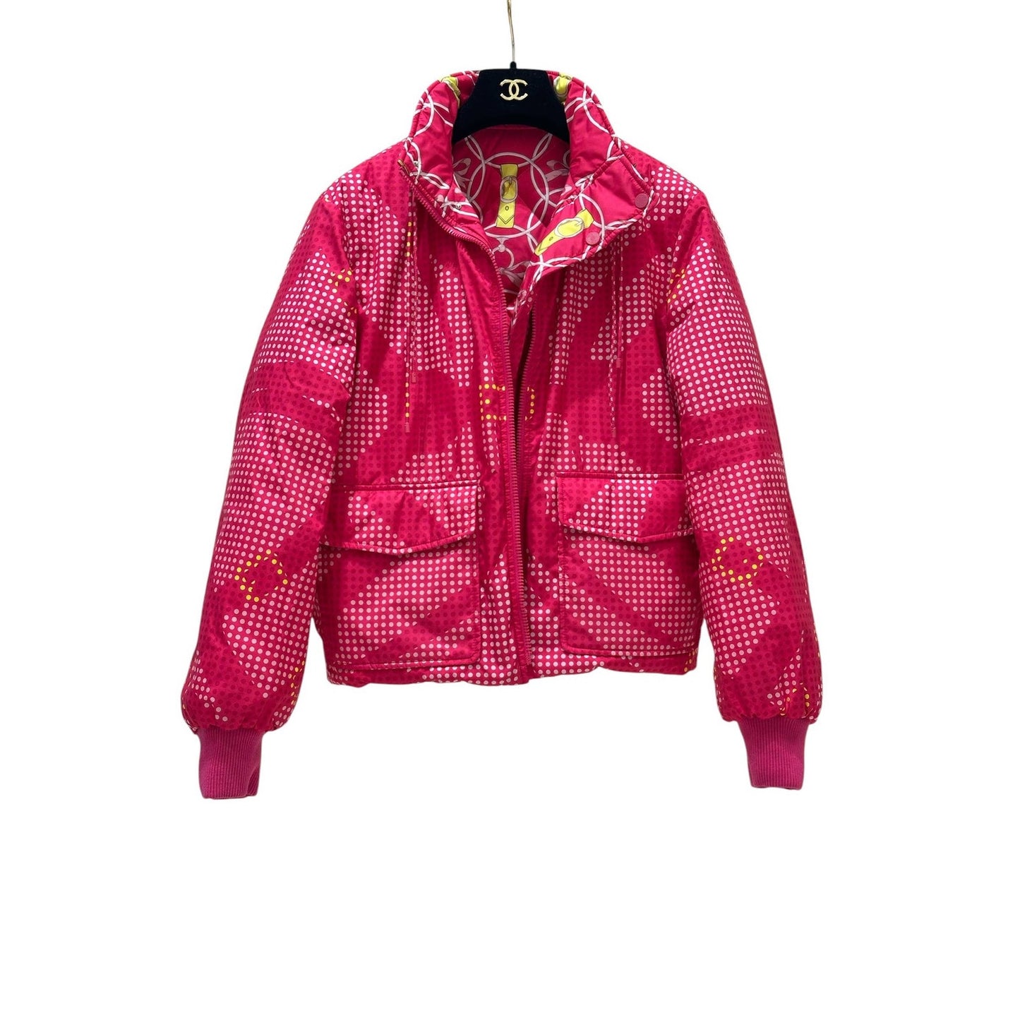 Hermès "Promenade du Matin Pois" Reversible Puffer Coat Sz.36 Pre-owned