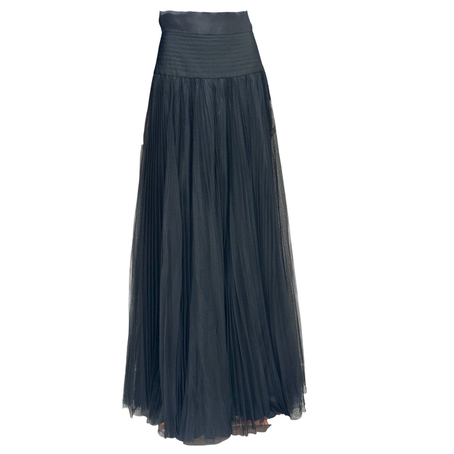 Dior Pleated Tulle Maxi Skirt  Sz.38 Pre-owned