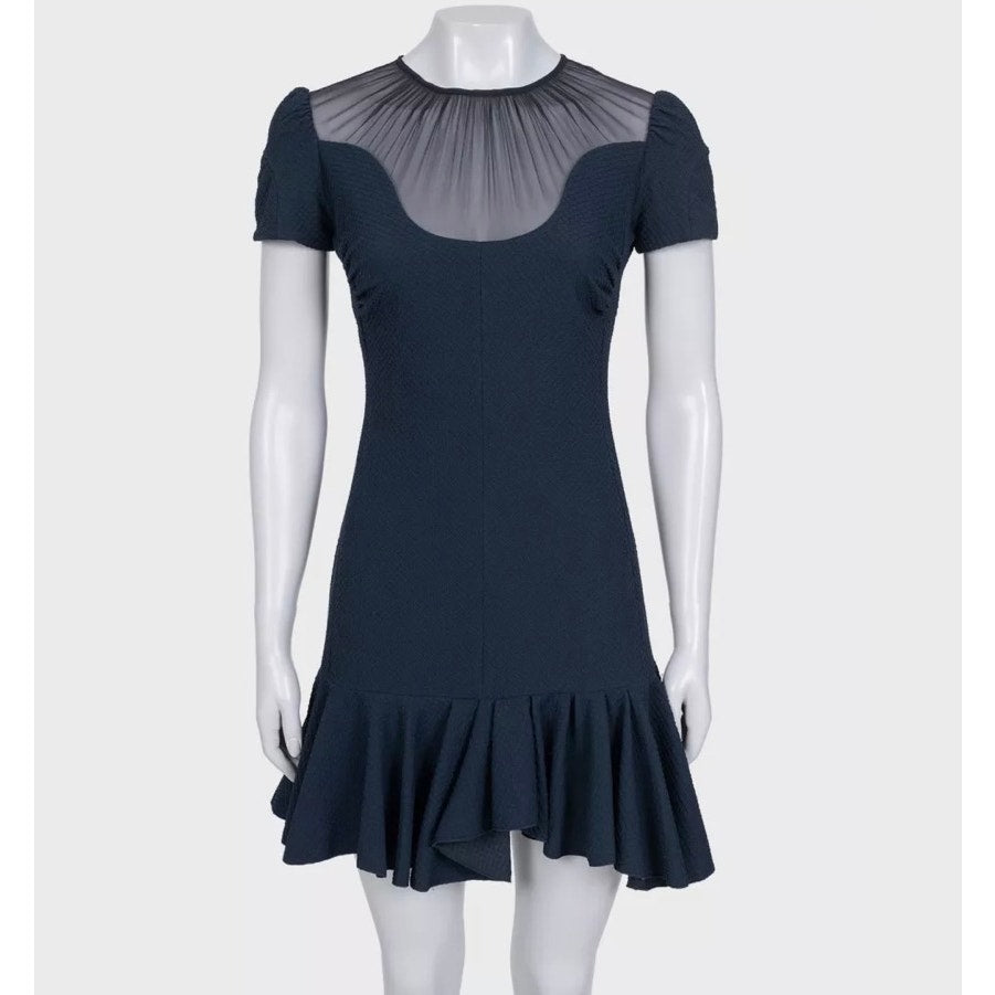 NWOT Nina Ricci Blue Flared Mini Dress - EU38 / M Pre-owned
