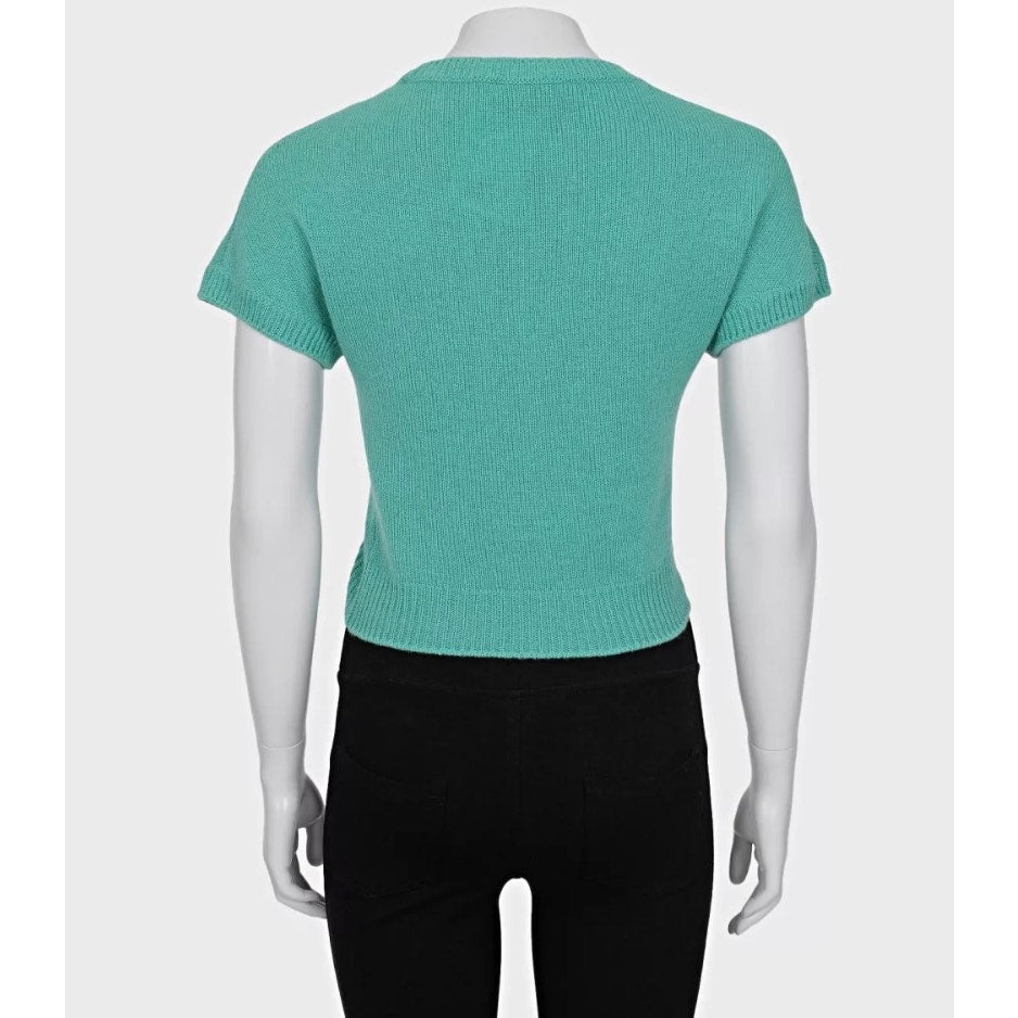 Christian Dior Green Cashmere Signature Top Sz.36/S Pre-owned