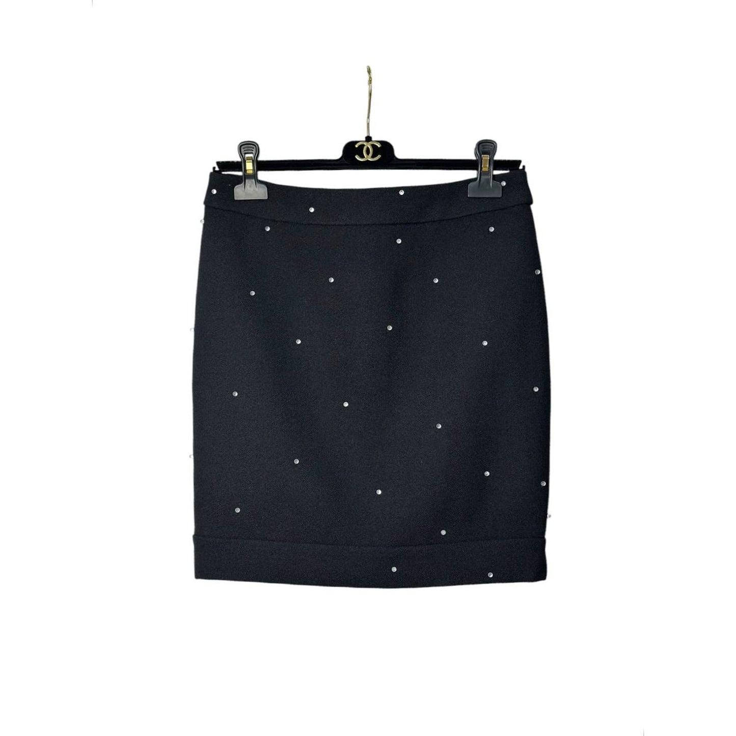 Chanel Mini Crystal Embellishment Skirt Sz.38 Pre-owned