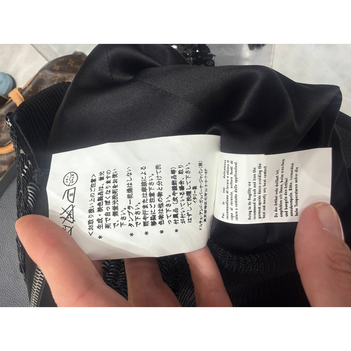 Dolce & Gabbana Black Sequin Bomber Jacket Sz.38 Pre-owned
