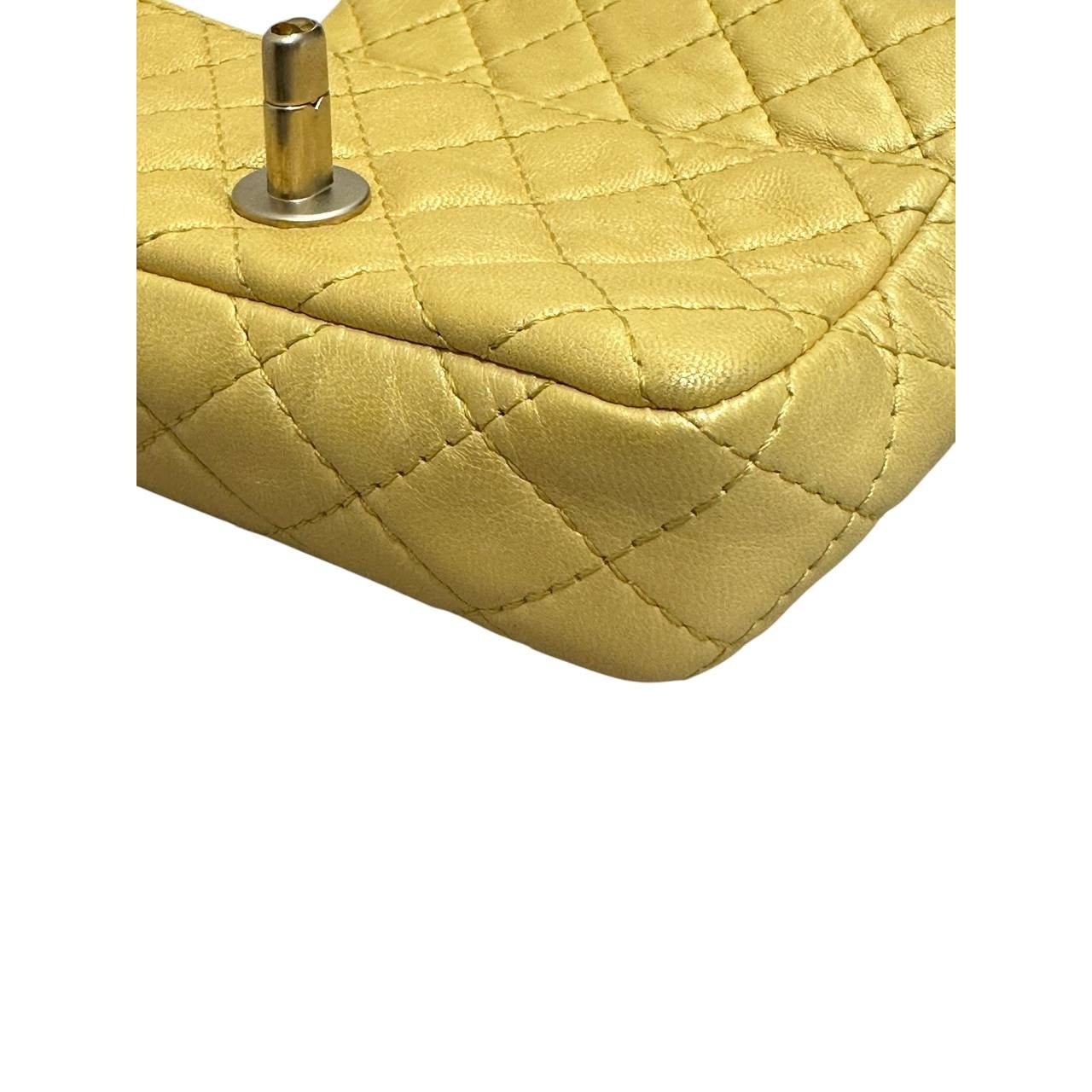 Chanel Iridescent Yellow Lambskin Extra Mini Jewel Flap Bag Pre-owned
