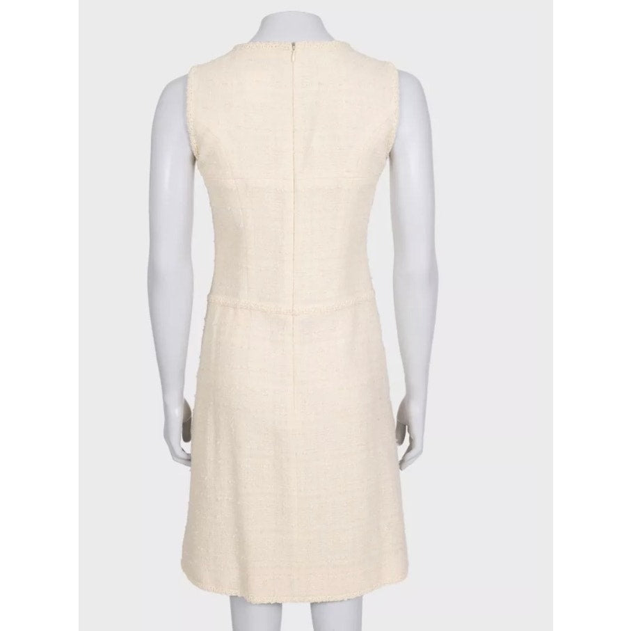Chanel Beige Tweed Sleeveless Dress - FR 36 / S Pre-owned