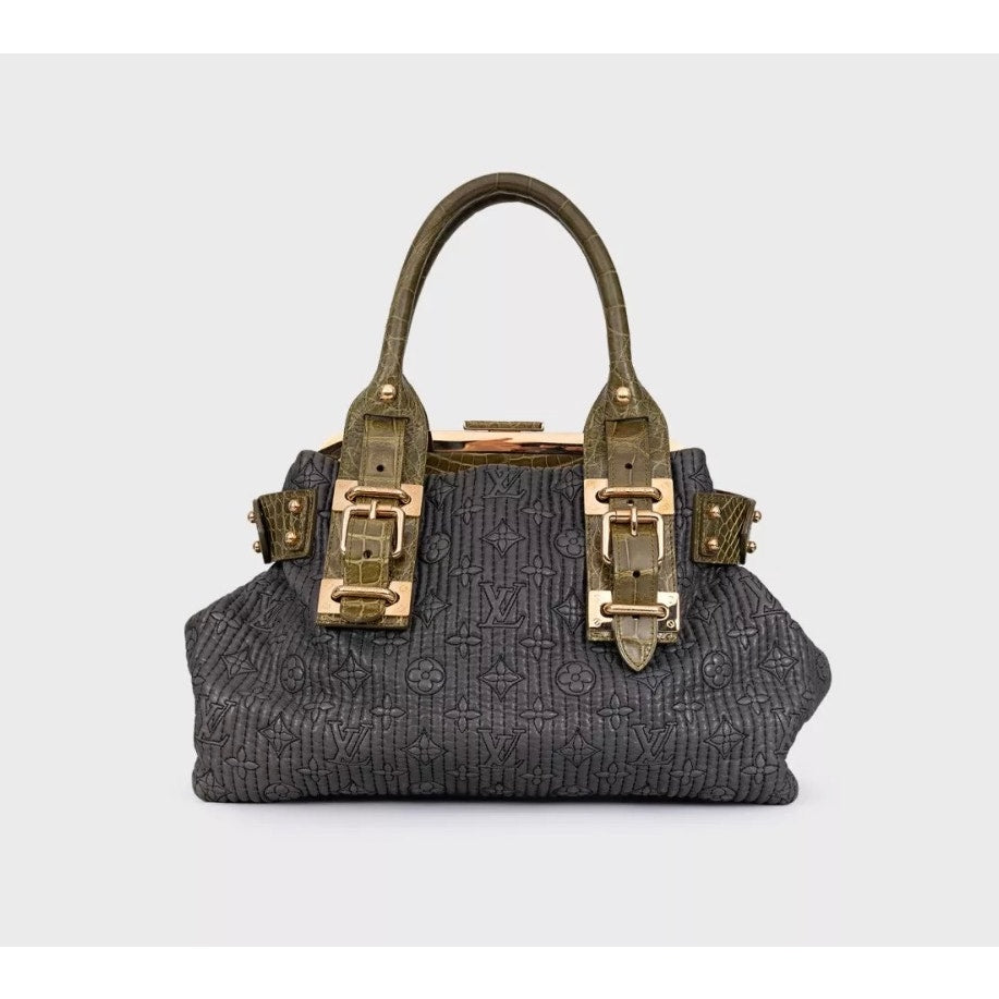 Louis Vuitton Rare Motard Biker Crocodile Print Lambskin Shoulder Bag Pre-owned