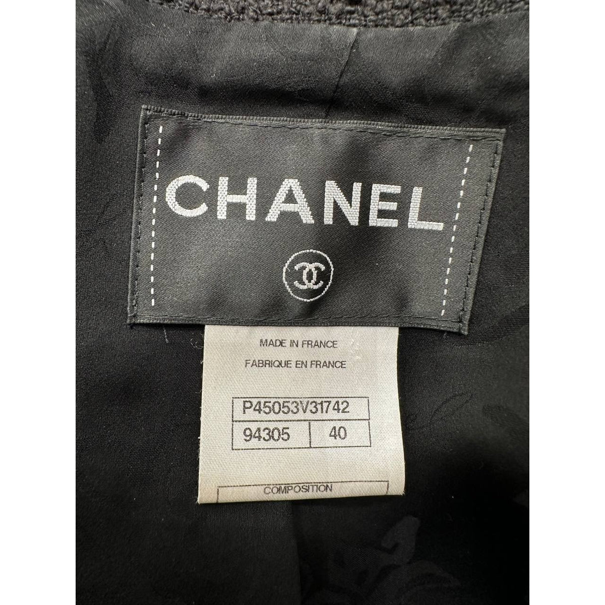 Chanel 2013 Cruise Versailles Black Tweed Jacket CC Buttons Size 40 Pre-owned