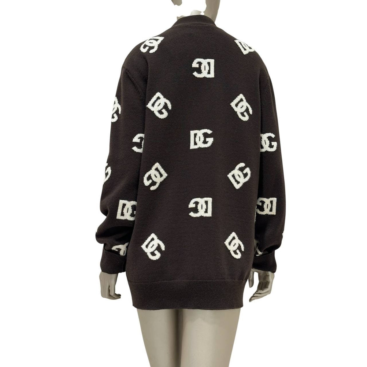 Dolce & Gabbana DG Monogram Wool Cardigan  sz.42 pre-owned