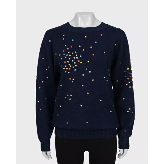 Chanel 2014 Luxurious Blue Cashmere Sweater Sz.36 Pre-owned