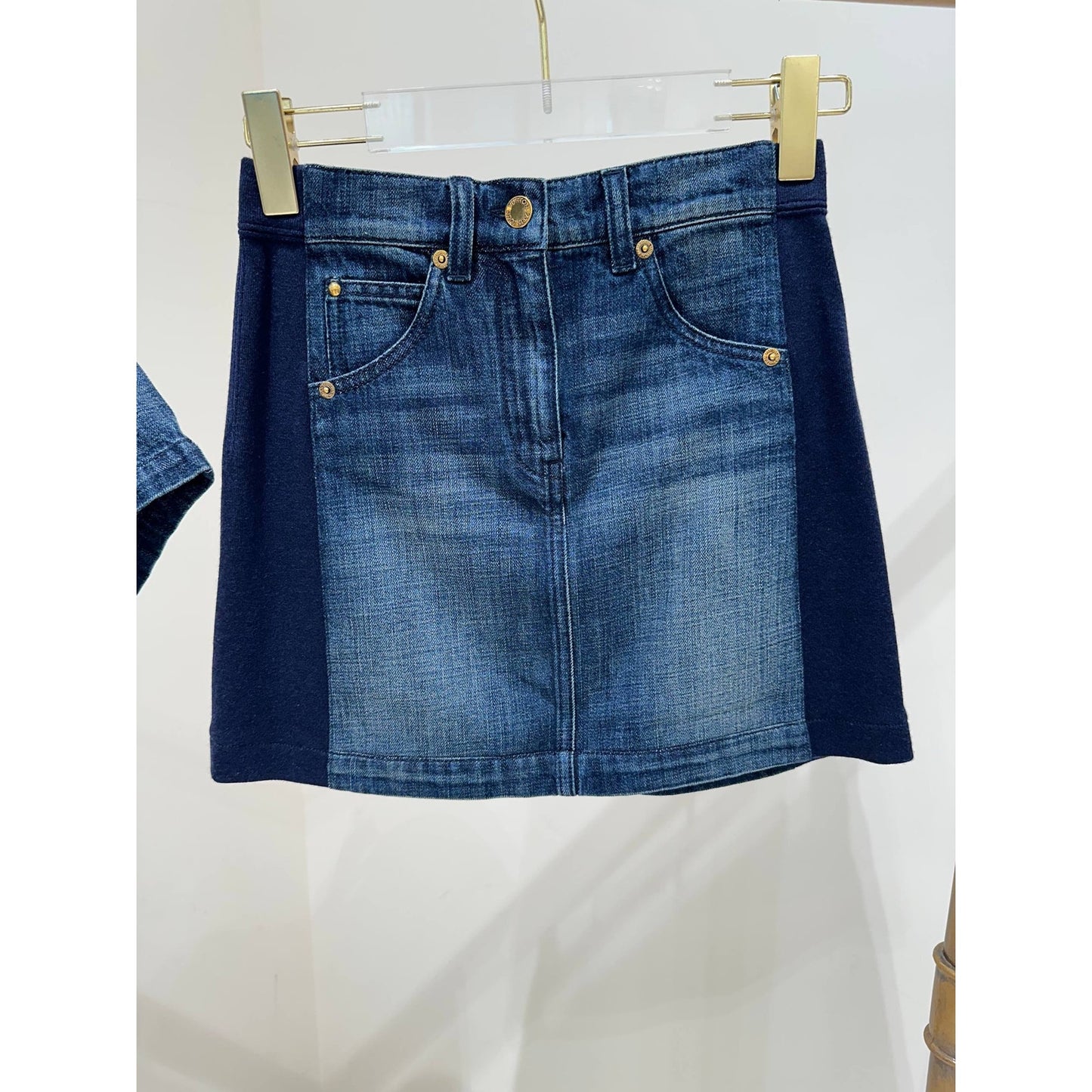 Louis Vuitton Wool & Silk T-Shirt with Denim Sleeves Set - XS Pre-owned