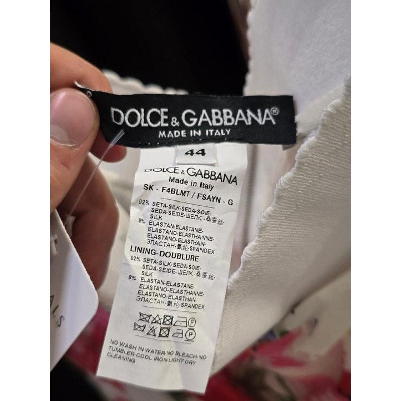 Dolce & Gabbana Floral Draped Silk Skirt IT 44/L Pre-owned