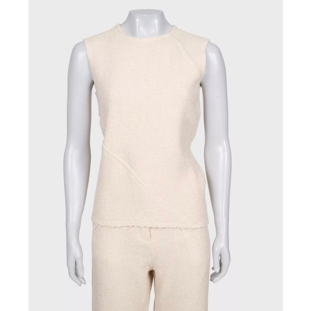 Celine White Wool & Silk Two-Piece Set - FR 36 Pre-owned
