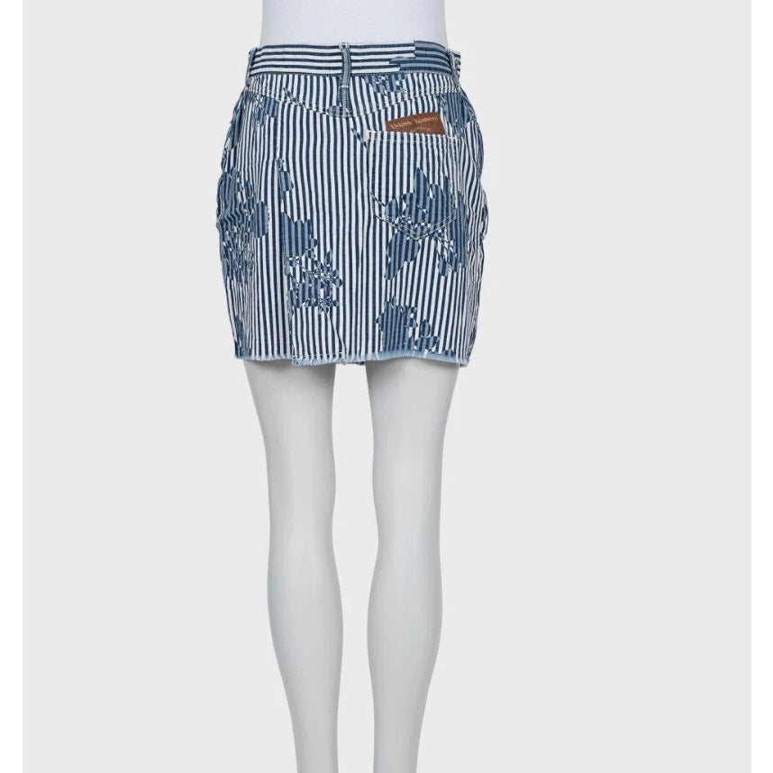 Vivienne Westwood Striped Cotton Skirt - Size S / W26 Pre-owned