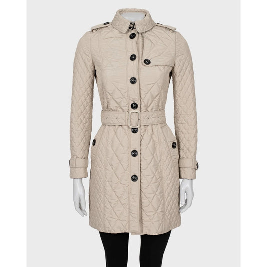Burberry Quilted Trench Coat - Size XXS (IT36) Pre-owned