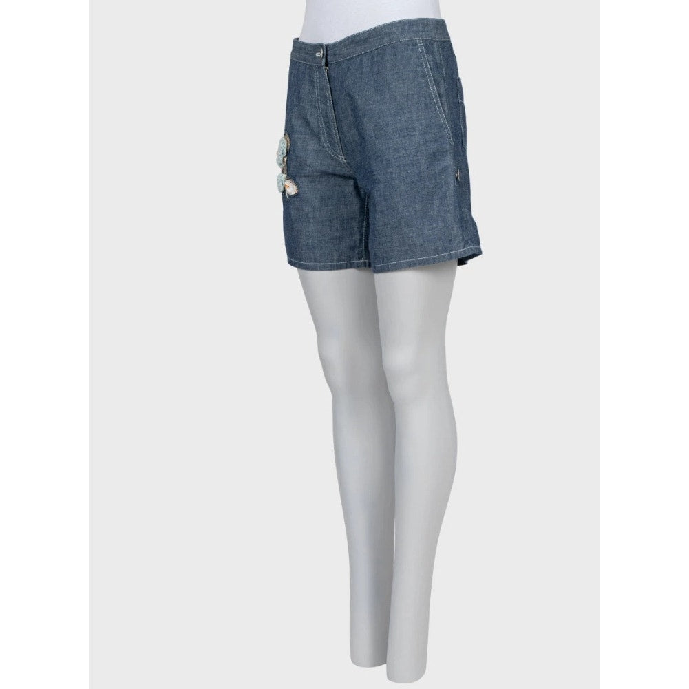 Christian Dior Denim Shorts with Patches - Size S Pre-owned