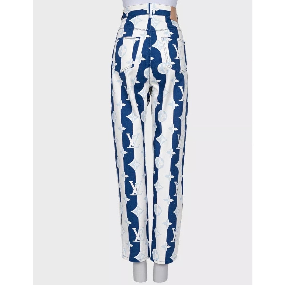 Louis Vuitton Monogram Striped Tapered Jeans - FR42/M Pre-owned