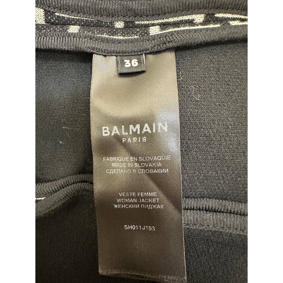 Balmain PB Labyrinth Monogram Blazer  Sz.36 Pre-owned