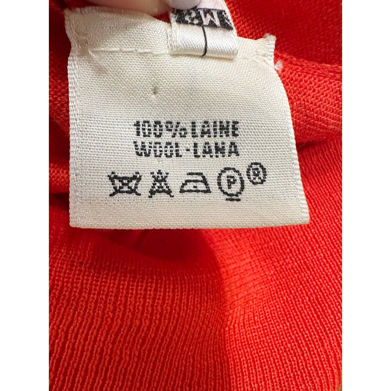 Hermès Lemaire Orange Wool Sleeveless Cardigan S/M pre-owned