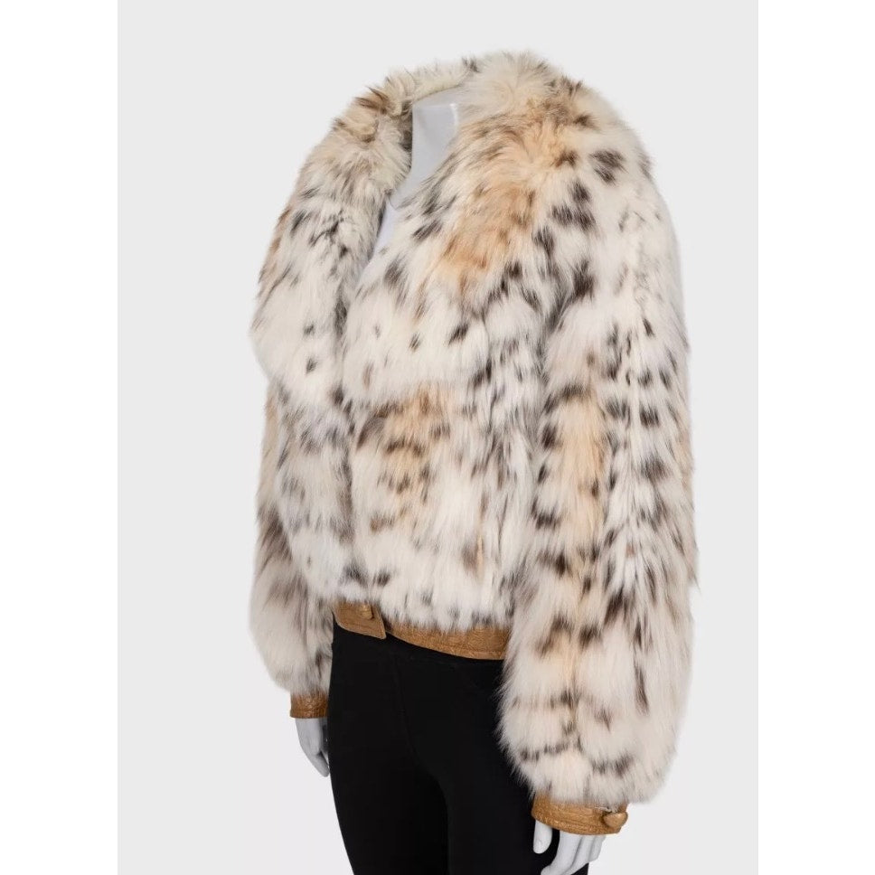 Valentino Cropped Coat with eather Sz.42 Pre-owned