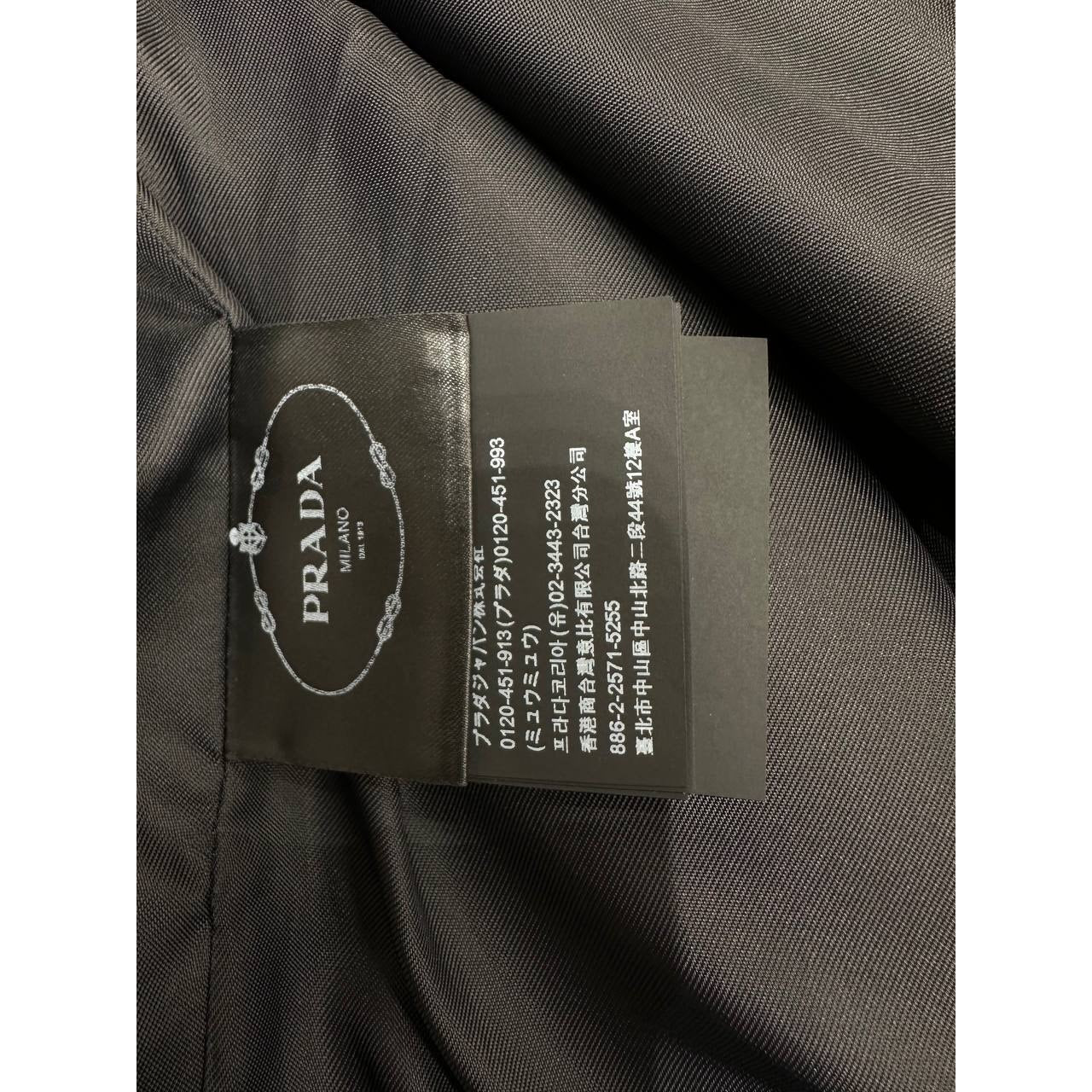 Prada 2011 Black Faux Fur Coat  Sz.40 pre-owned