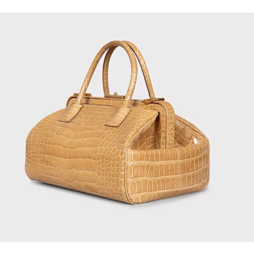 Prada Beige Leather Animal Print Handbag Pre-owned
