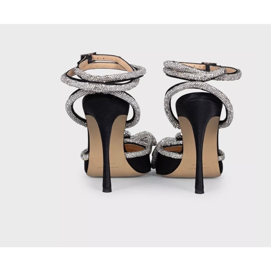 Mach & Mach Silver Crystal Slingback Pumps - Size 39 Pre-owned