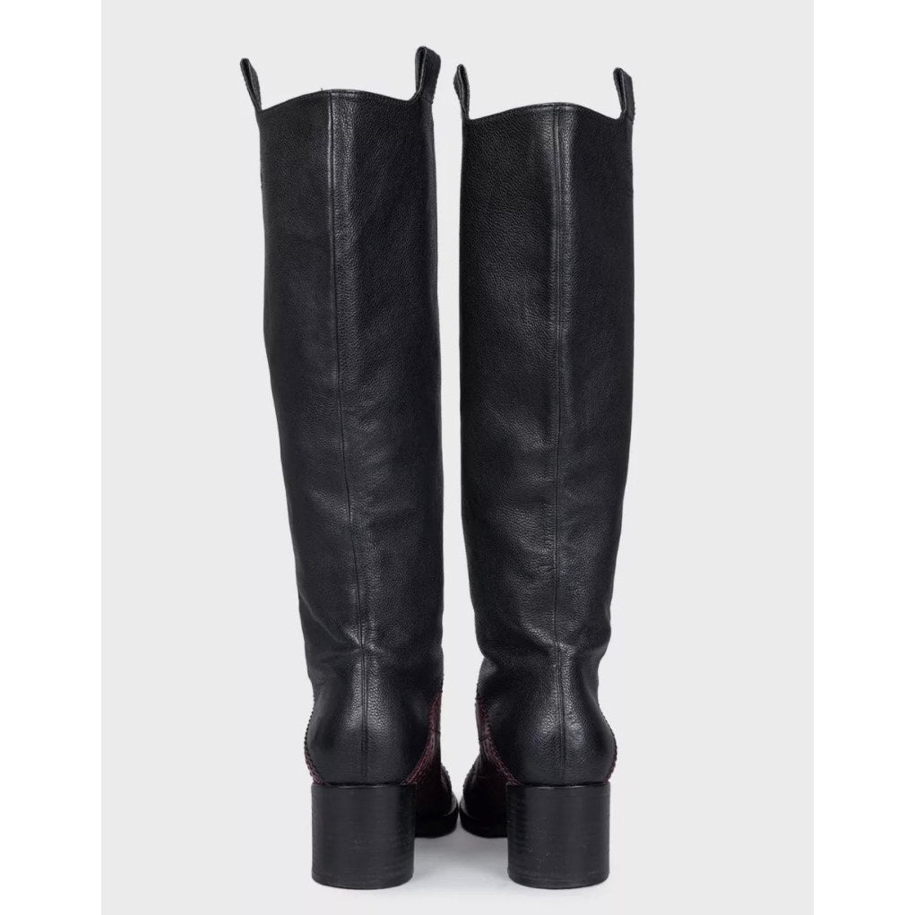Chanel Two-Tone CC logo Leather Boots - Size 40.5 pre-owned