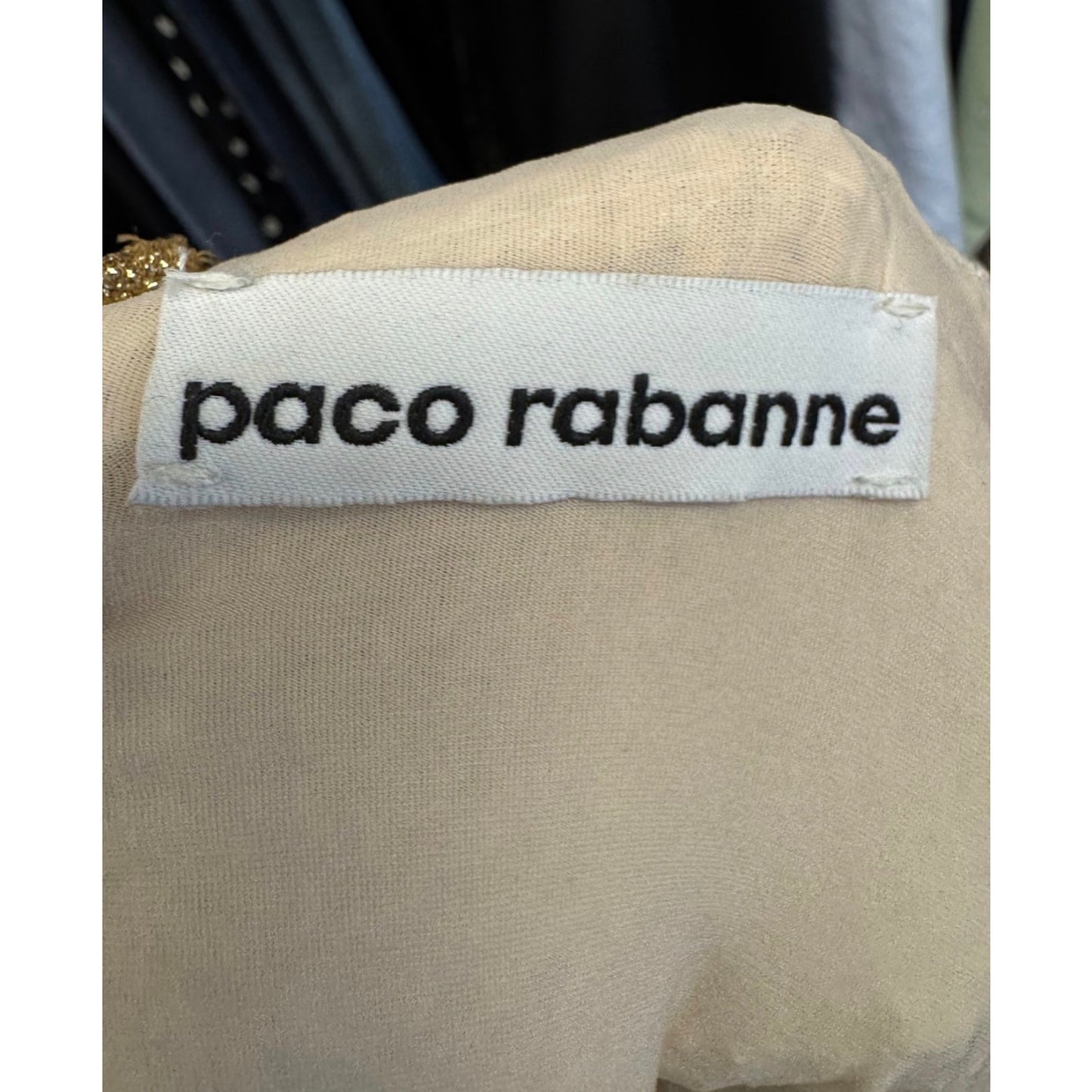 NWOT Paco Rabanne Gold Sequin Dress - Size 36/S pre-owned