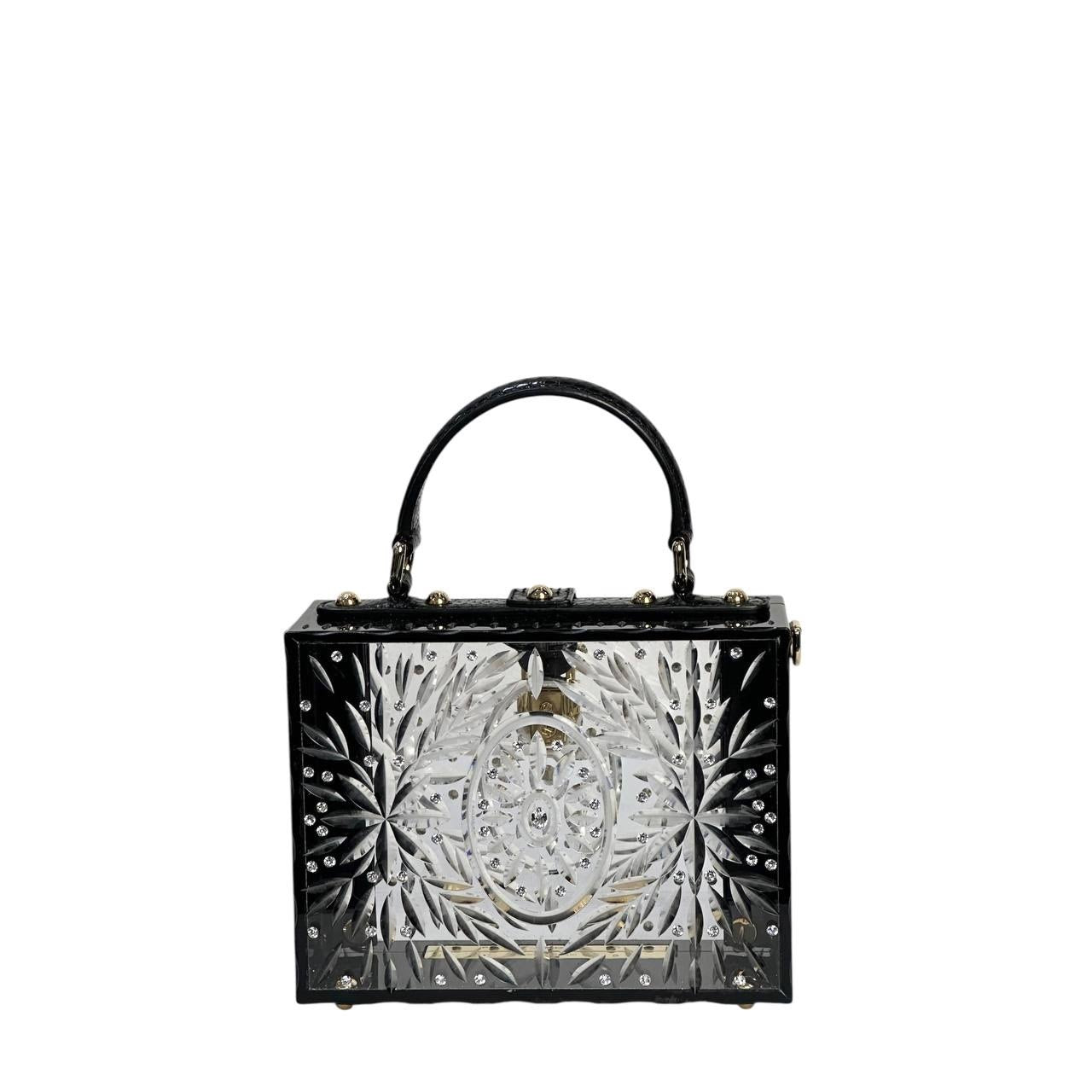 DOLCE & GABBANA Sicily Clear Plexiglass Cinderella Clutch Pre-owned