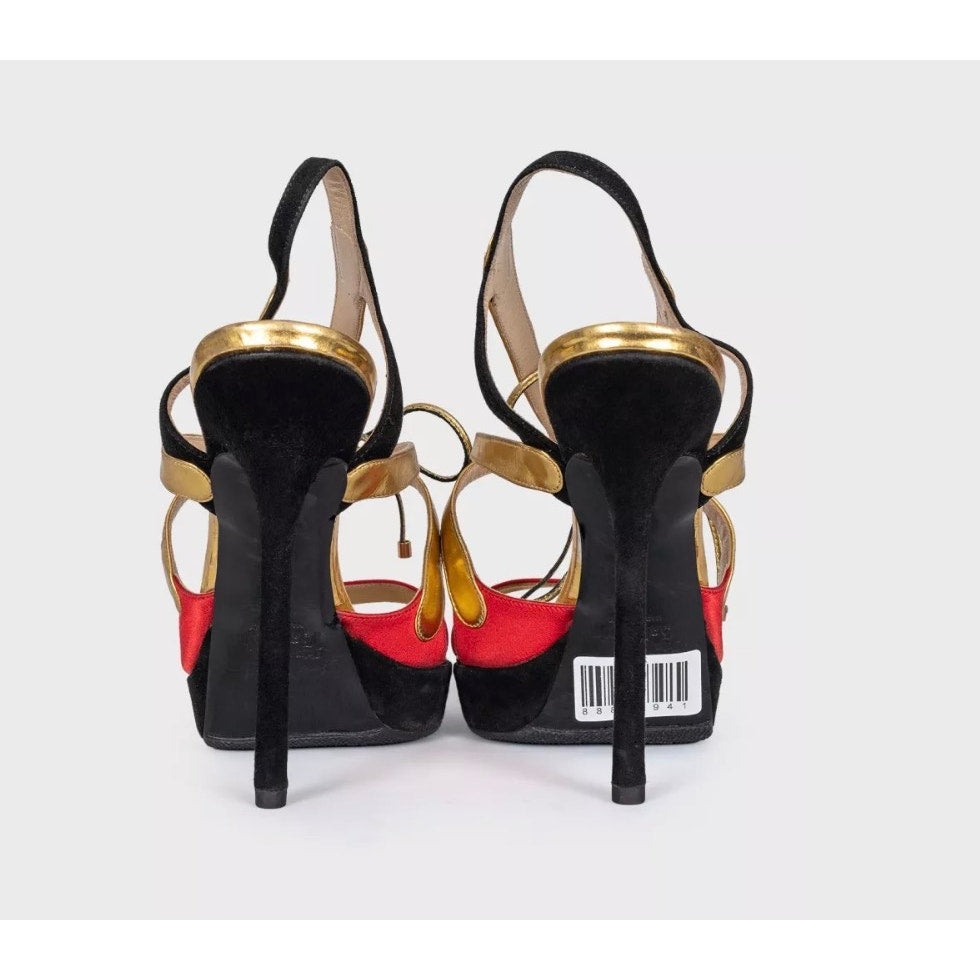 John Galliano Suede & Leather Heels - Size 40 Pre-owned