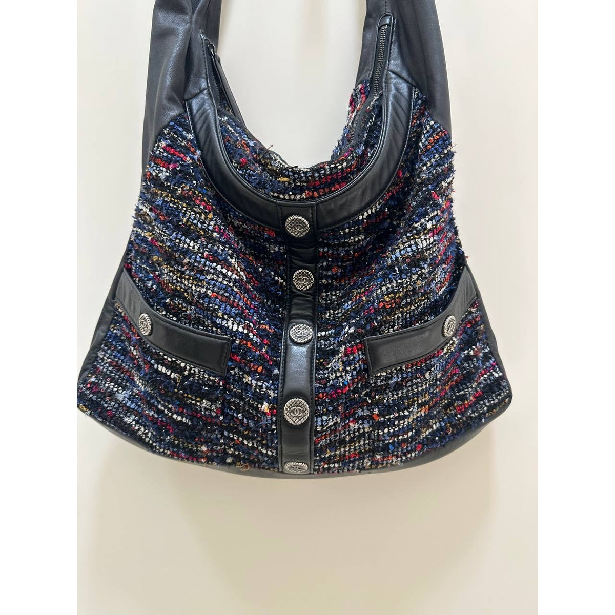 CHANEL Multicolor Tweed & Leather Girl Bag Pre-owned