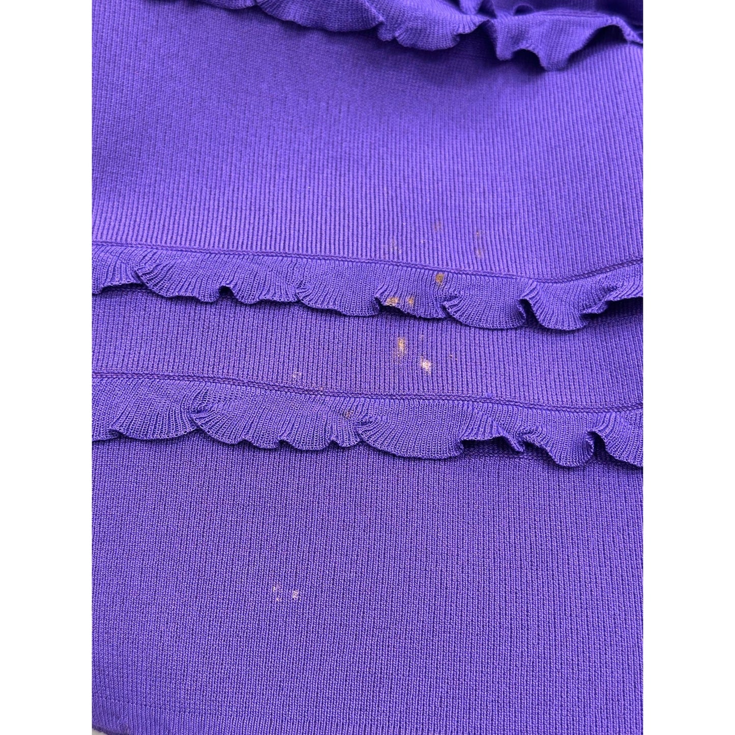 Сhristian Dior Purple Ruffle Shift Dress - Size 38 Pre-owned
