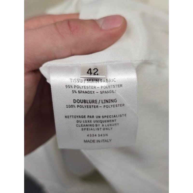 Balmain White Fitted Dress - FR 42 / XL Pre-owned
